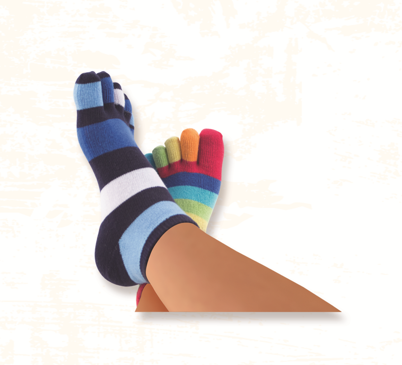 Bayan Çizgili Patik Parmaklı Çorap TS-0205